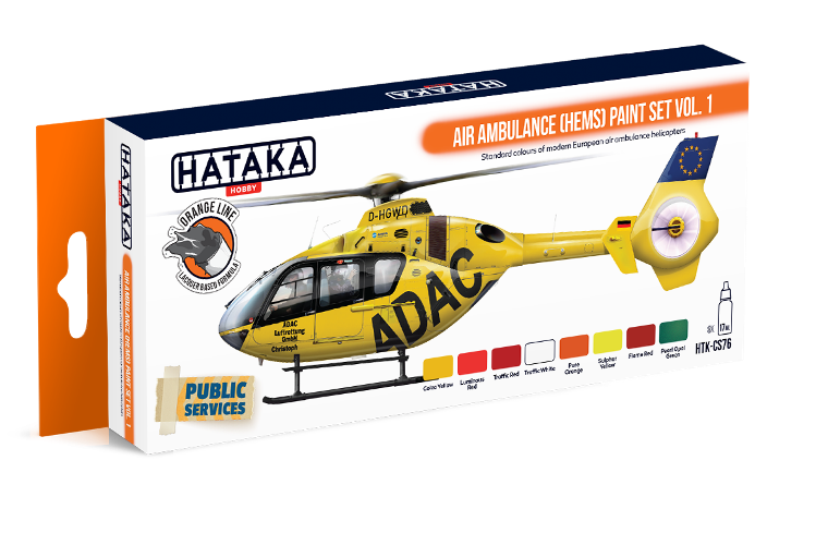 Hataka (orange line) Air Ambulance (HEMS) Paint Set Vol 1