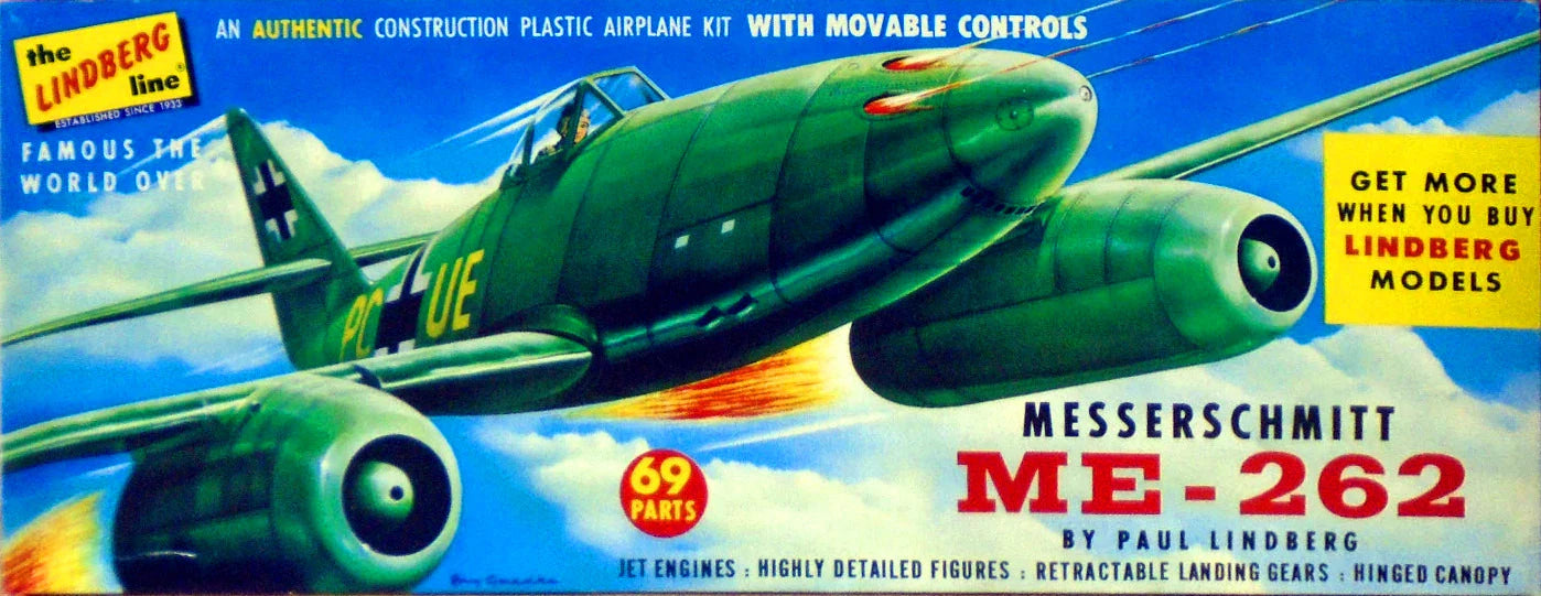 The Lindberg Line 1/4" Scale (1/48) Messerschmitt ME-262 (1957)