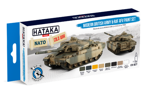Hataka (blue line) Modern British Army & RAF AFV Paint Set