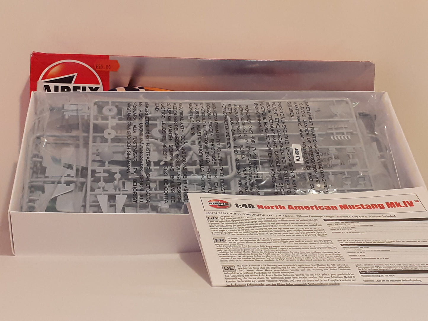 Airfix 1:48 North American Mustang Mk IV / P-51K Mustang