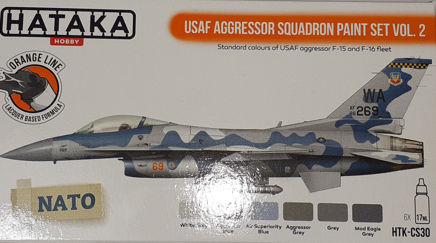 Hataka (orange line) USAF Aggressor Squadron Paint Set Vol.2