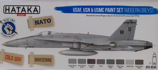 Hataka (blue line) USAF, USN & USMC Paint Set (Modern Greys)