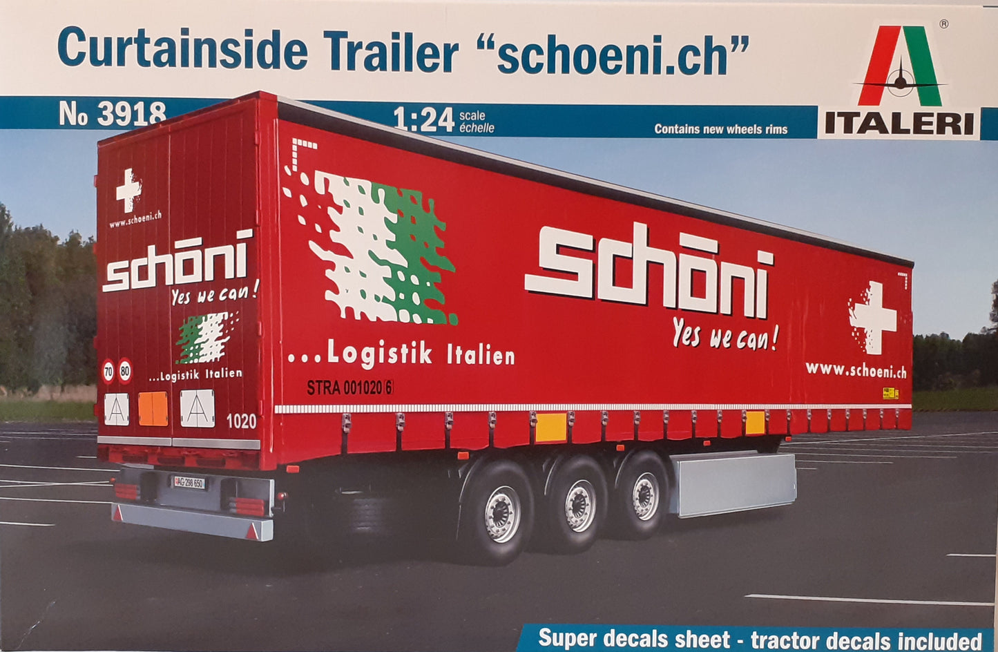 Italeri 1:24 Curtainside Trailer 'schoeni.ch'