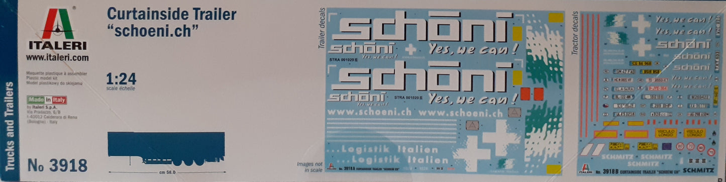 Italeri 1:24 Curtainside Trailer 'schoeni.ch'