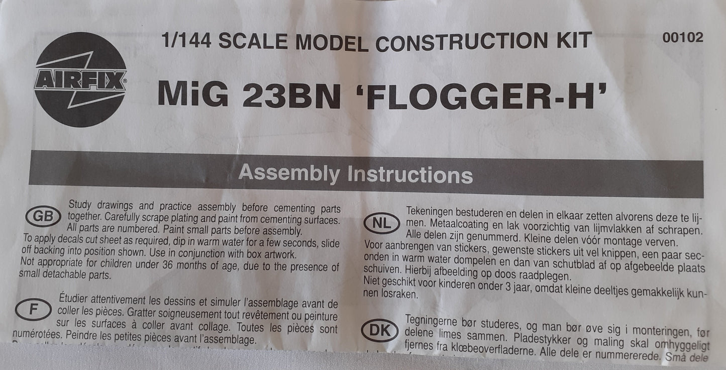 Airfix 1:144 MiG 23BN 'Flogger-H'