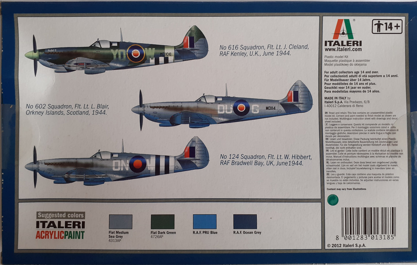 Italeri 1:72 Spitfire F.Mk.VII