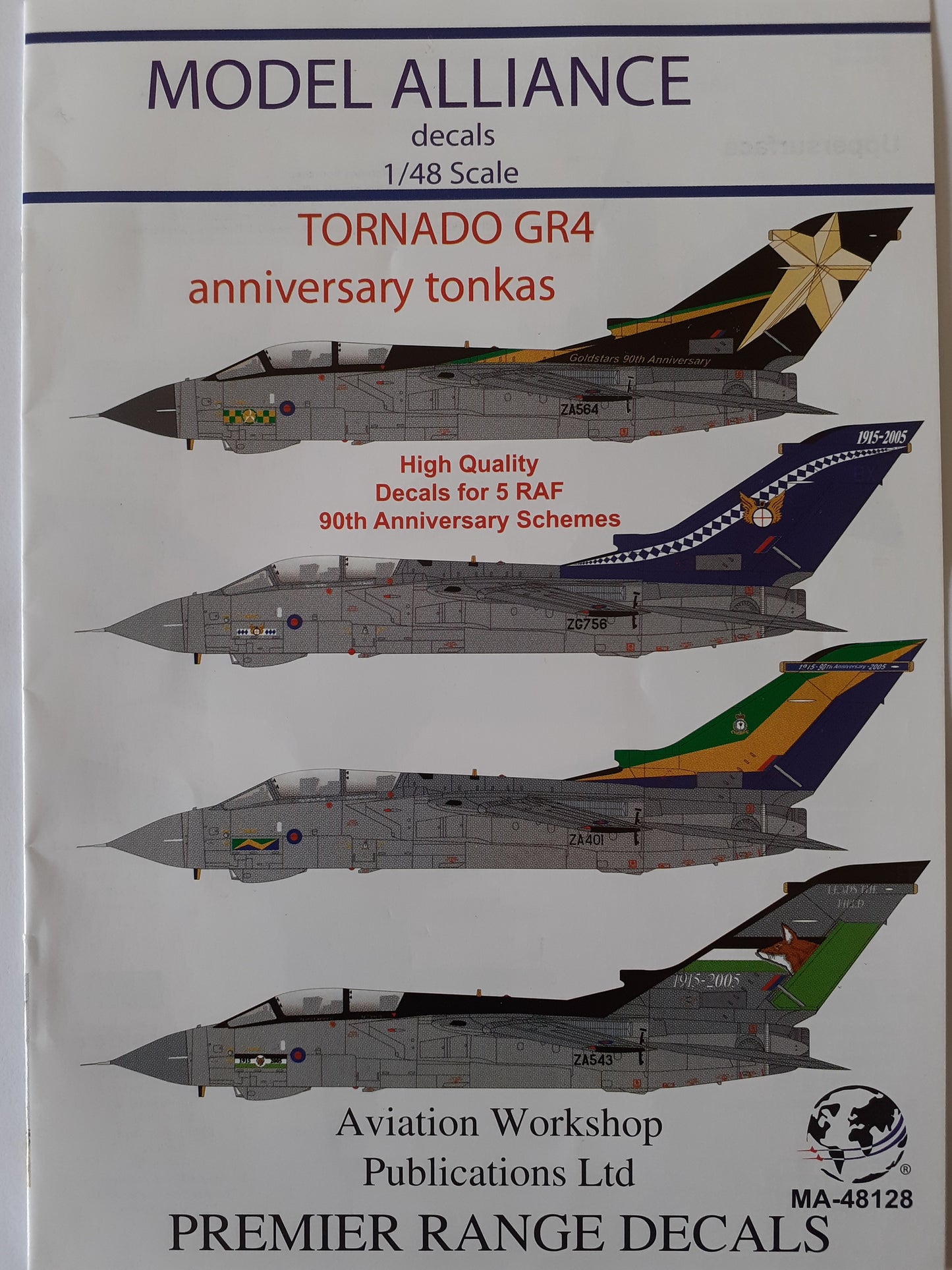 Model Alliance Decals 1:48 Tornado GR4 Anniversary Tonkas