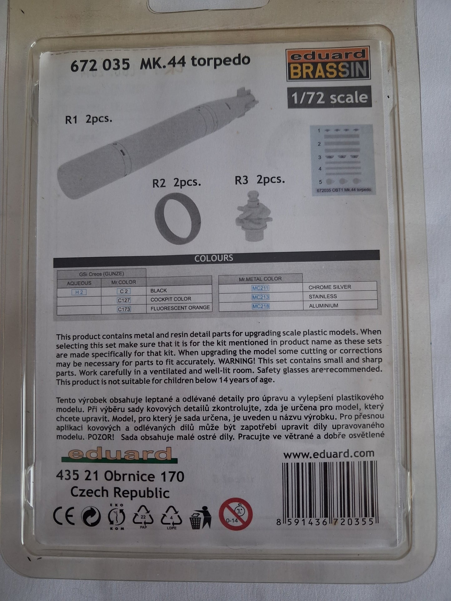 Eduard Brassin 1:72 Mk.44 Torpedo