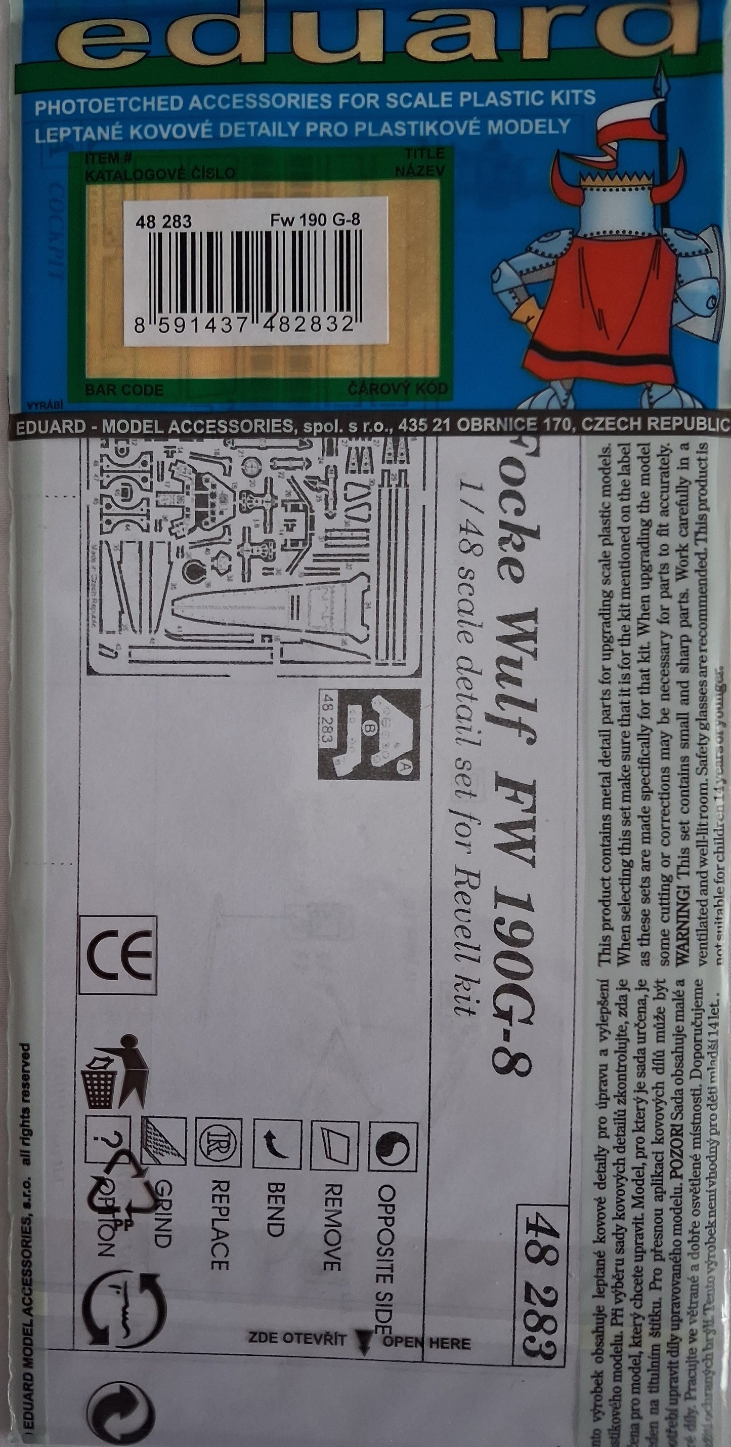 Eduard 1:48 FW 190G-8 Photo Etch Detail Set