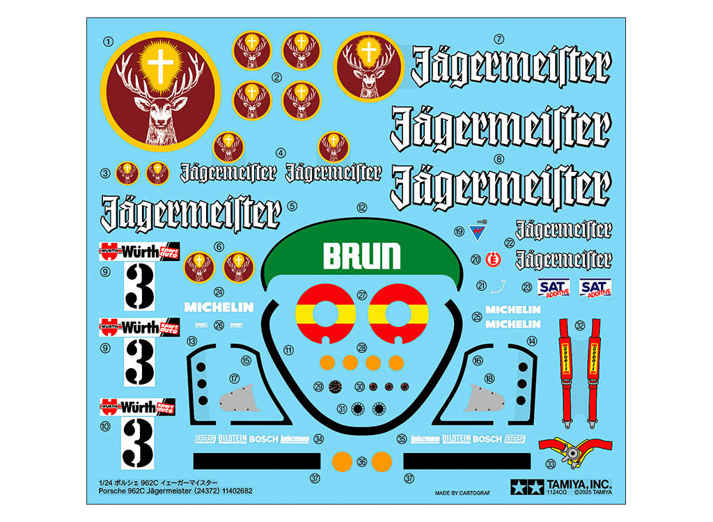Tamiya 1:24 Porsche 962C Jagermeister