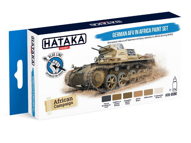Hataka (blue line) German AFV in Africa paint set