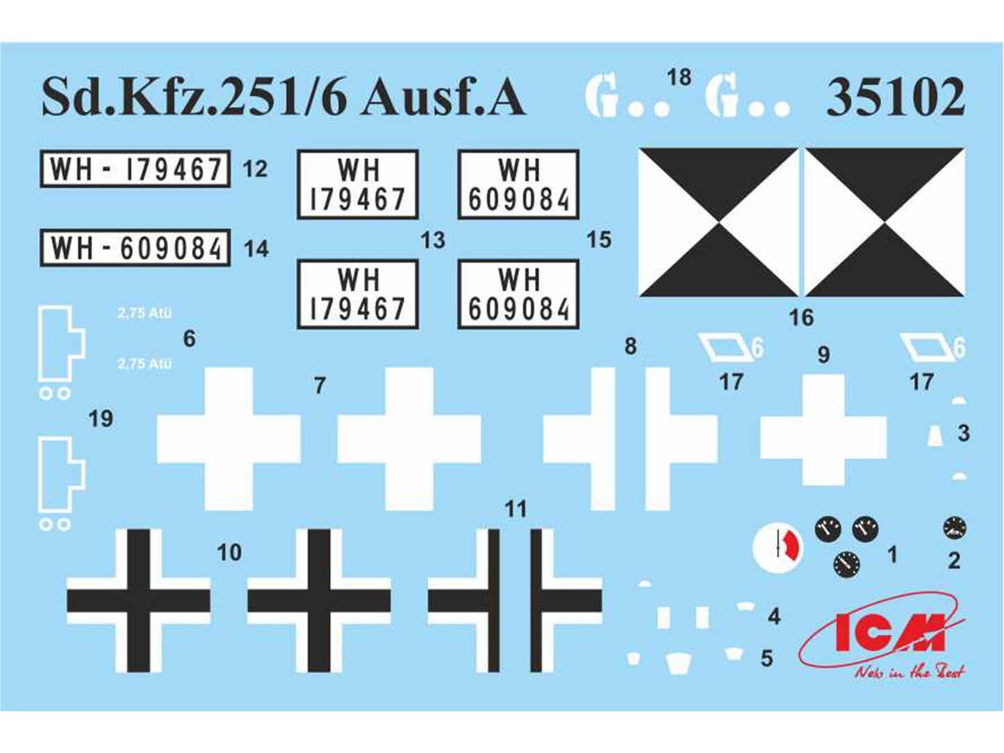 ICM 1:35 Sd.Kfz.25 1/6 Ausf.A WWII German Armoured Command Vehicle
