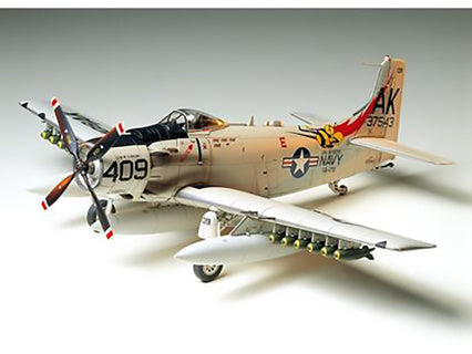 This is the Tamiya 1:48 scale Douglas A-1H skyraider US Navy model kit