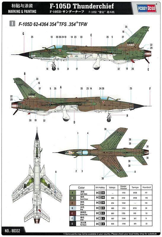 HobbyBoss 1:48 F-105D Thunderchief