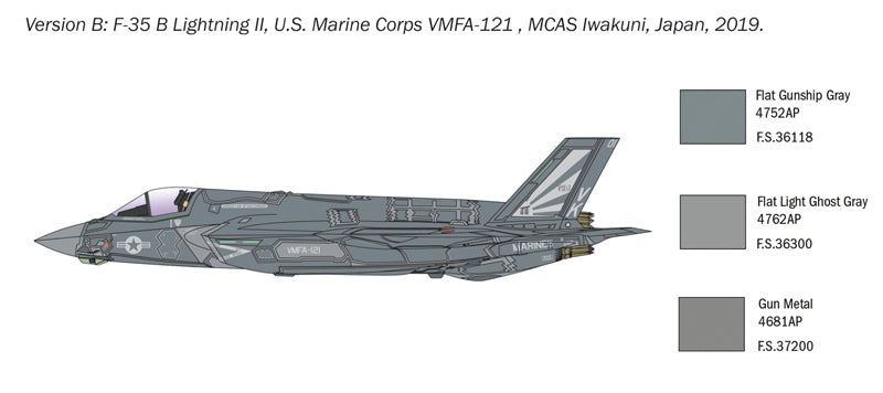 Italeri 1:72 Lockheed Martin F35B Lightning II STOVL version Model Kit