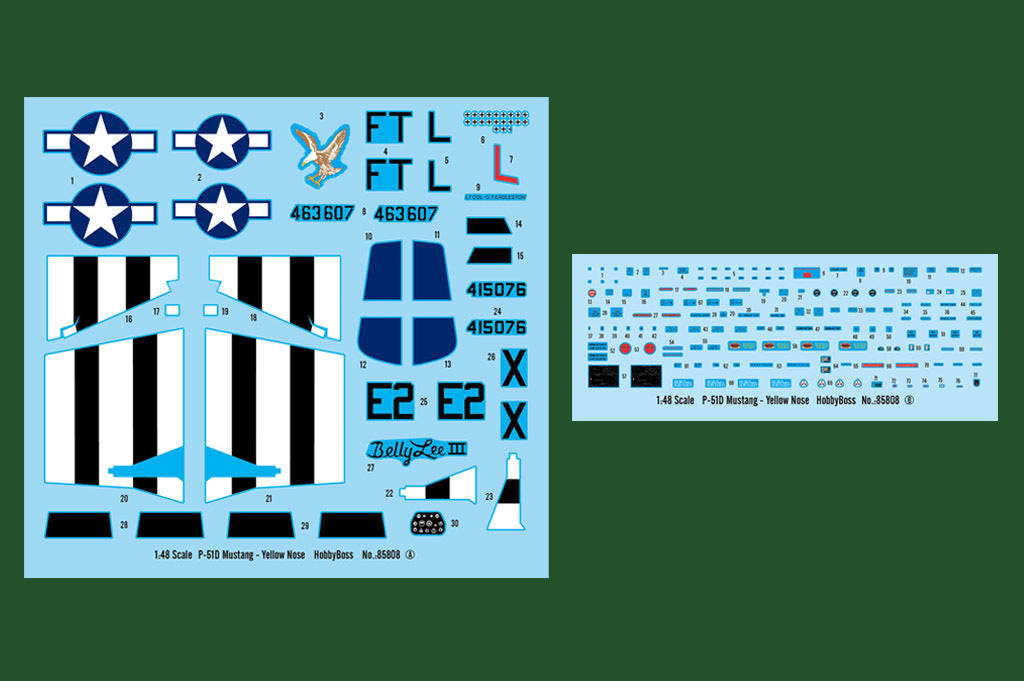 HobbyBoss 1:48 P-51D Mustang - Yellow Nose Model Kit