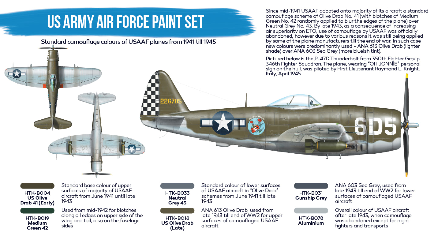 Hataka (blue line) US Army Air Force Paint Set