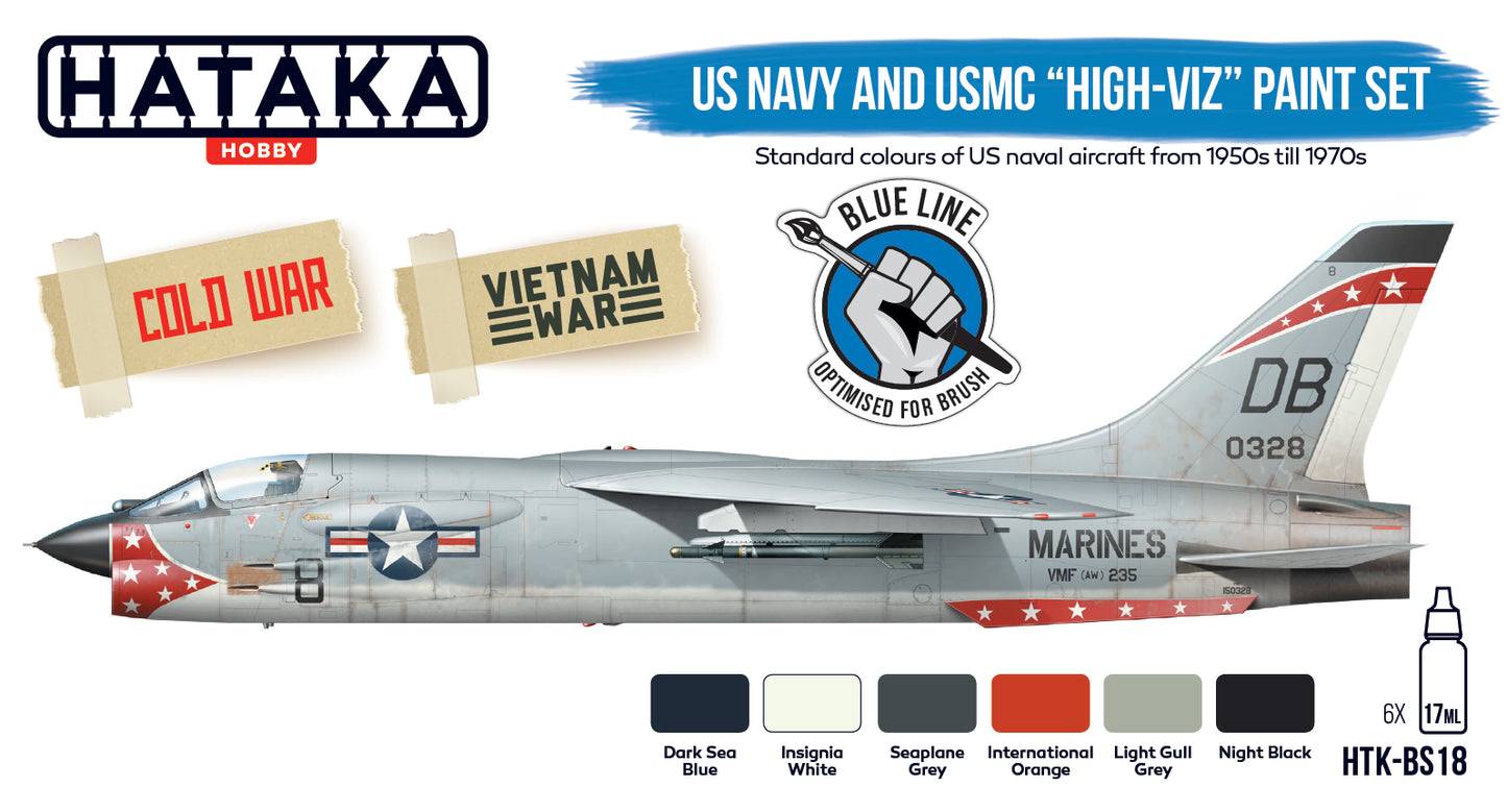 Hataka (blue line) US Navy and USMC "High-Viz" Paint Set