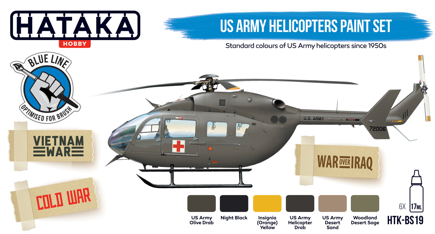 Hataka (blue line) US Army Helicopters Paint Set