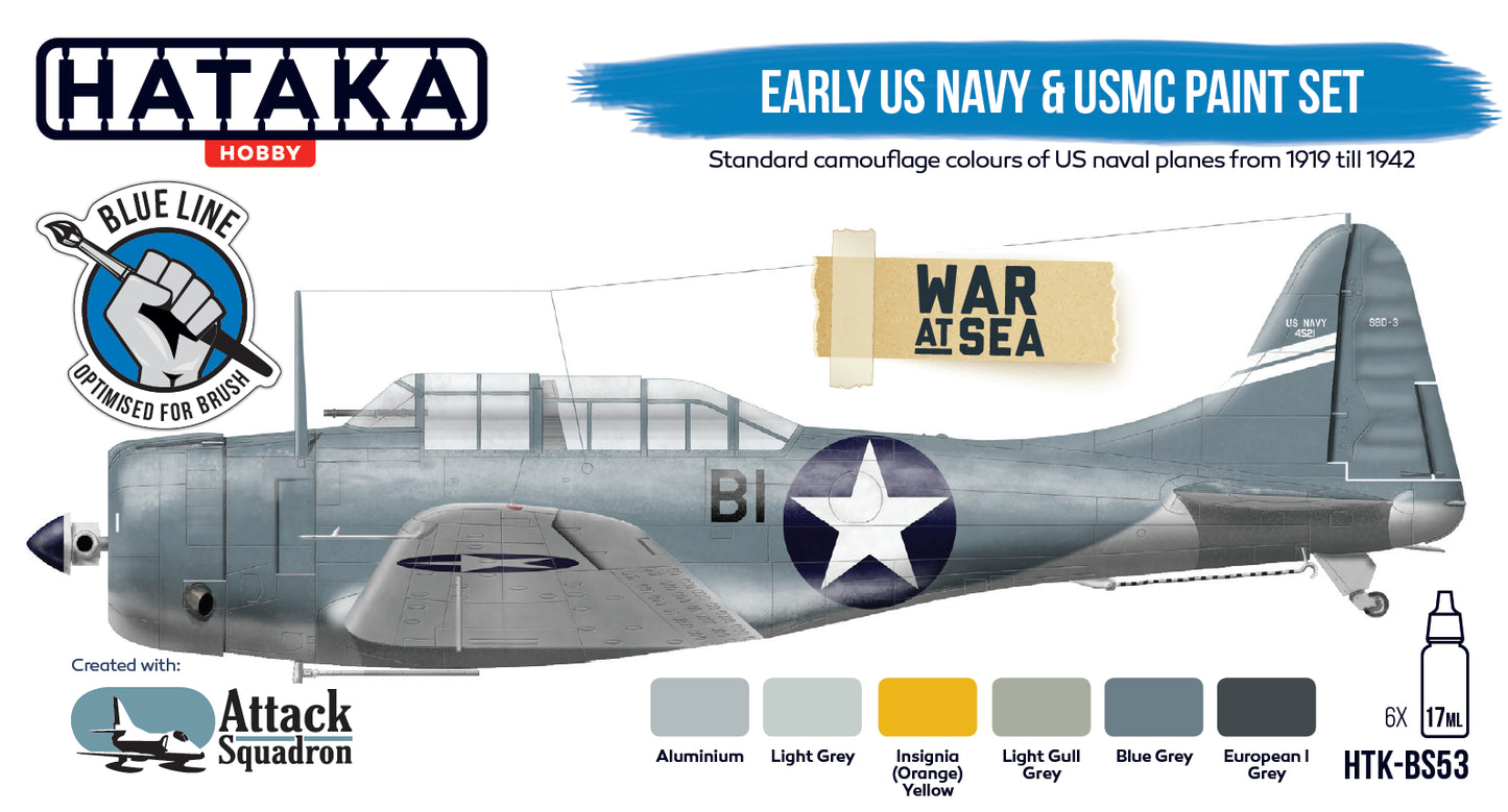 Hataka (blue line) Early US Navy & USMC Paint Set