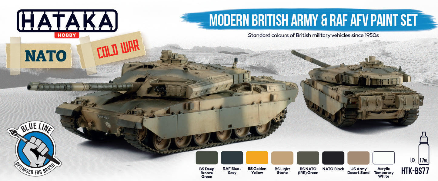 Hataka (blue line) Modern British Army & RAF AFV Paint Set