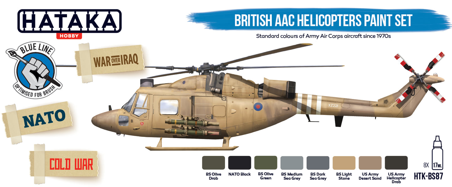 Hataka (blue line) British AAC Helicopters Paint Set