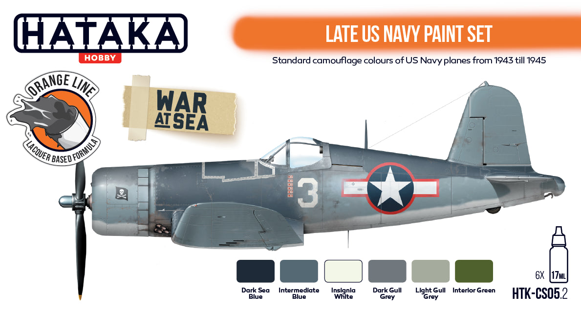 Hataka (orange line) Late US Navy Paint Set