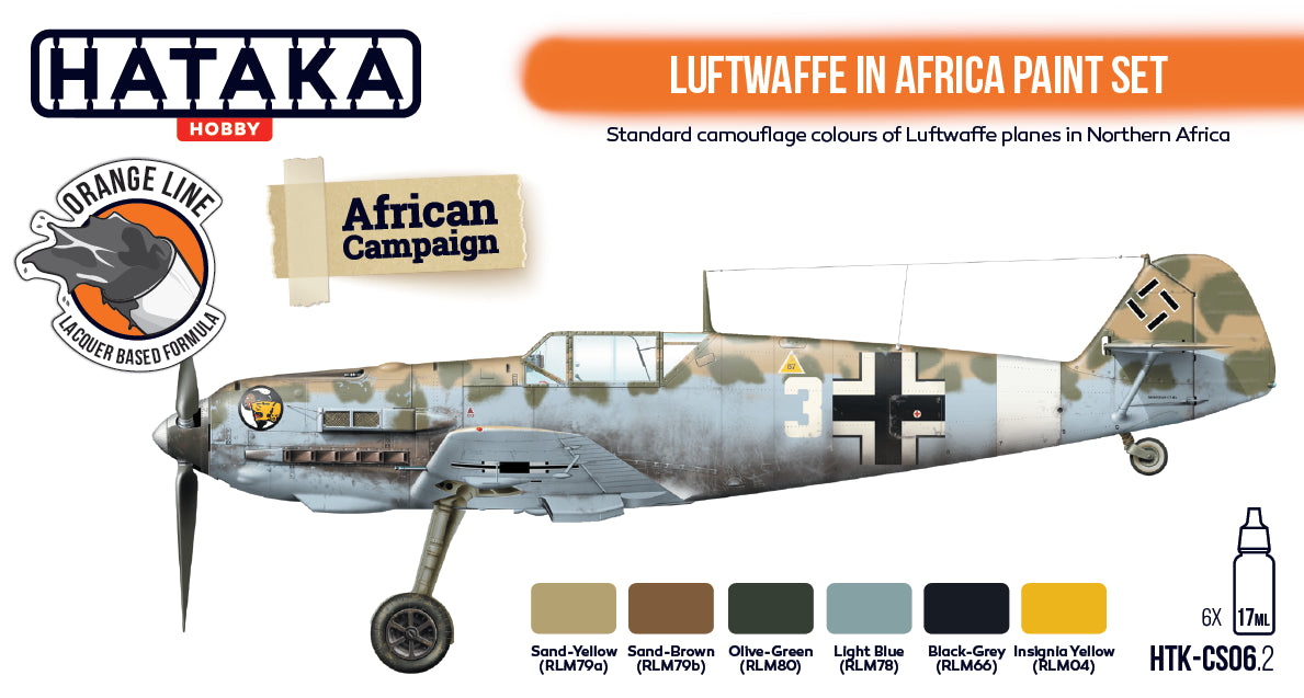 Hataka (orange line) Luftwaffe in Africa Paint Set