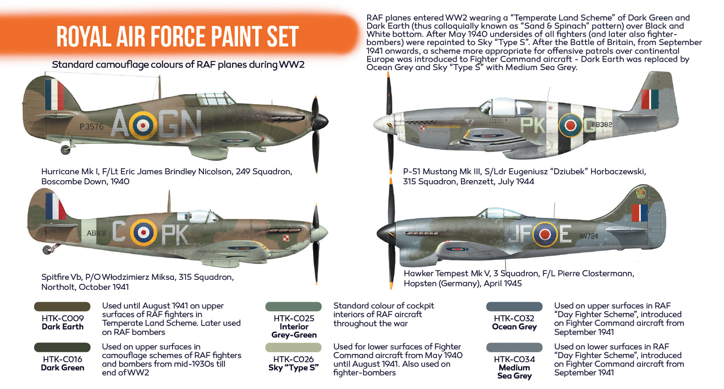 Hataka (orange line) Royal Air Force Paint Set