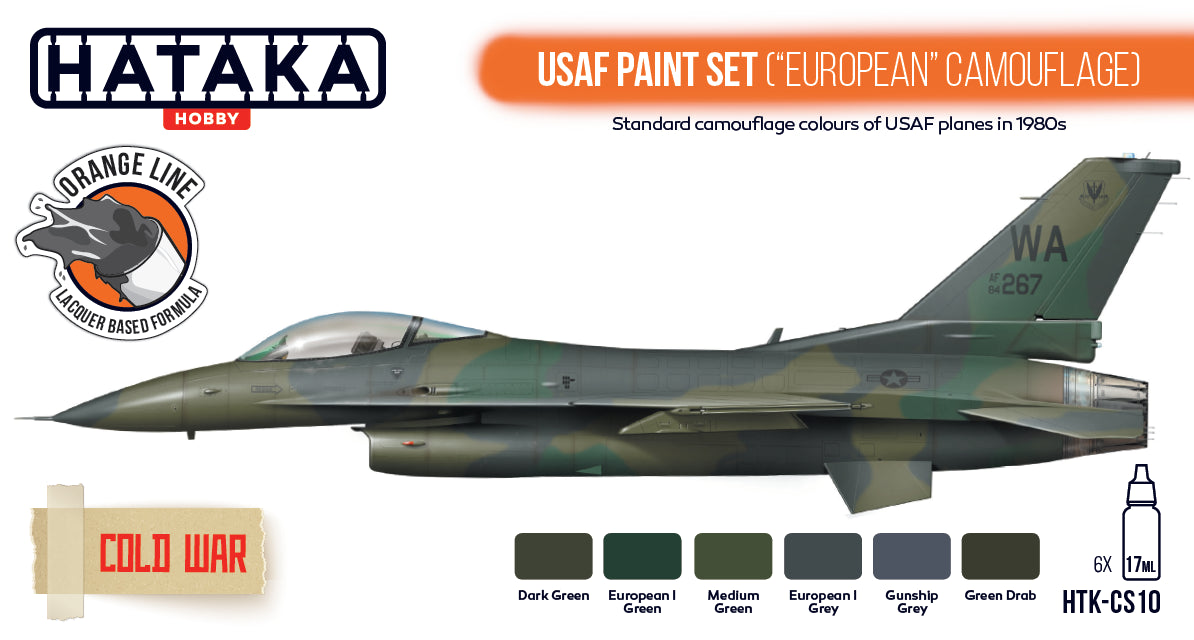 Hataka (orange line) USAF Paint Set ("European" Camouflage)