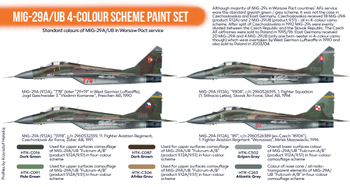 Hataka Orange Line MIG 29A UB 4 Colour Scheme