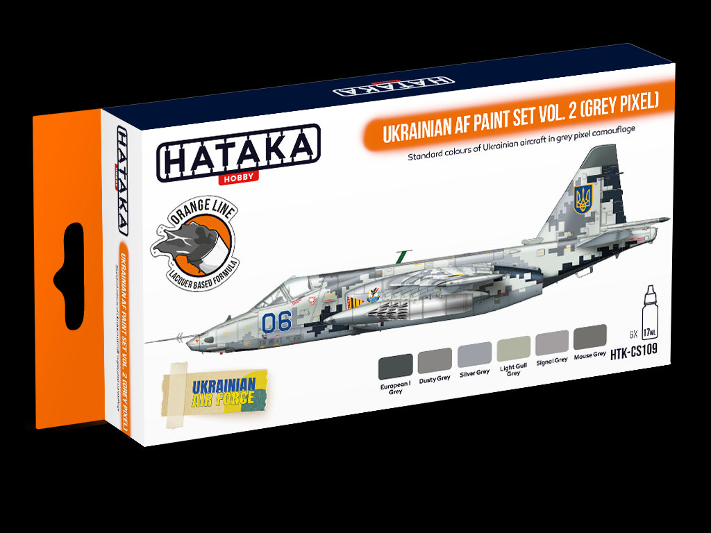 Hataka (orange line) Ukrainian AF paint set Vol.2 grey pixel.