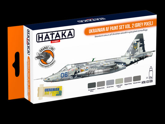 Hataka (orange line) Ukrainian AF paint set Vol.2 grey pixel.