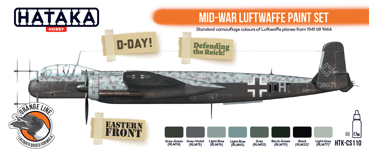 Hataka (orange line) Mid-War Luftwaffe Paint Set