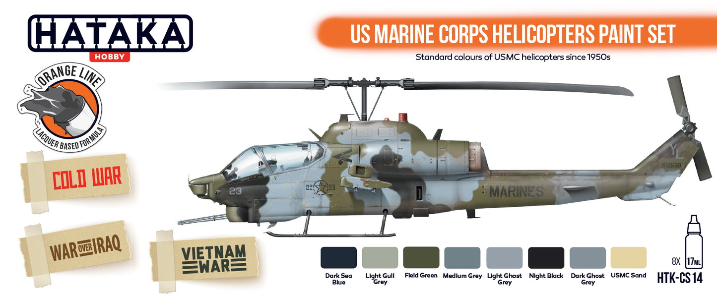 Hataka (orange line) US Marine Corps Helicopters Paint Set