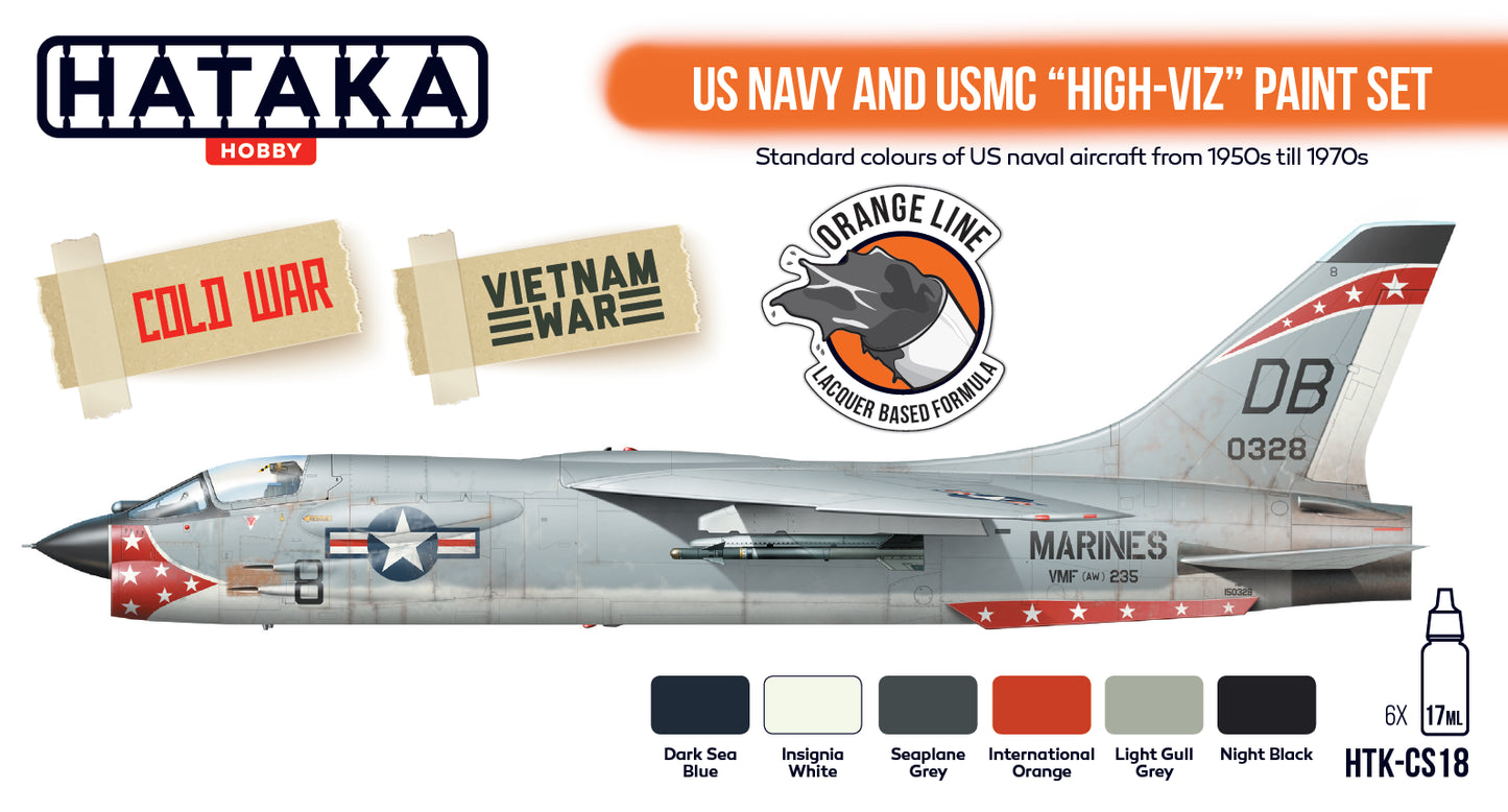 Hataka (orange line) US Navy and USMC "High-Viz" Paint Set