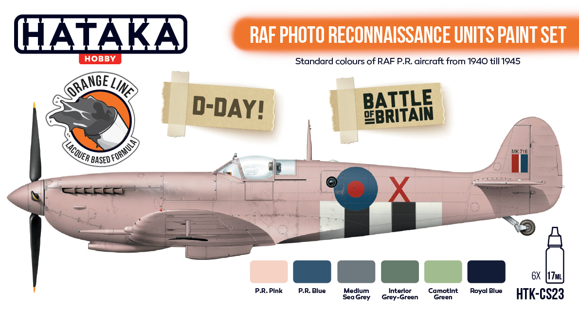 Hataka (orange line) RAF Photo Reconnaissance Units Paint Set.