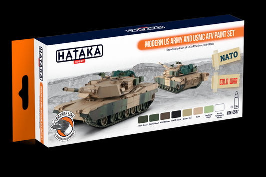 Hataka (orange line) Modern US Army and USMC AFV Paint Set