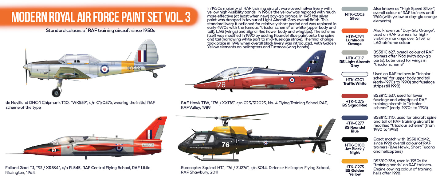 Hataka (orange line) Modern Royal Air Force Paint Set Vol. 3
