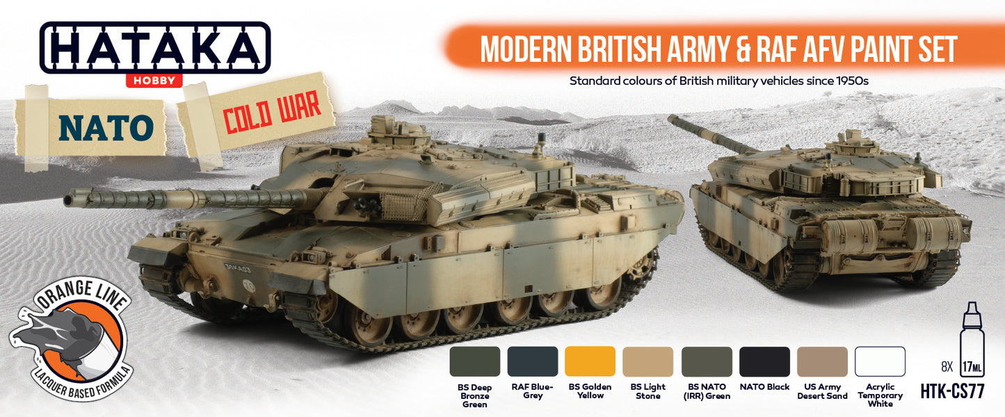 Hataka (orange line) Modern British Army & RAF AFV Paint Set