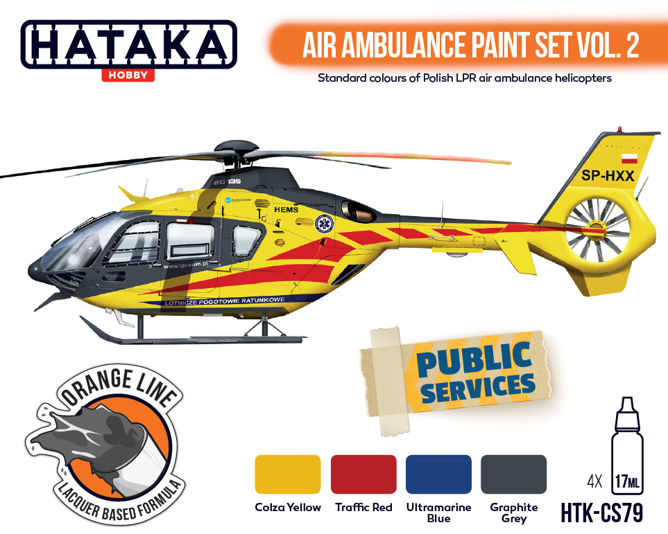 Hataka (orange line) Air Ambulance Paint Set Vol.2