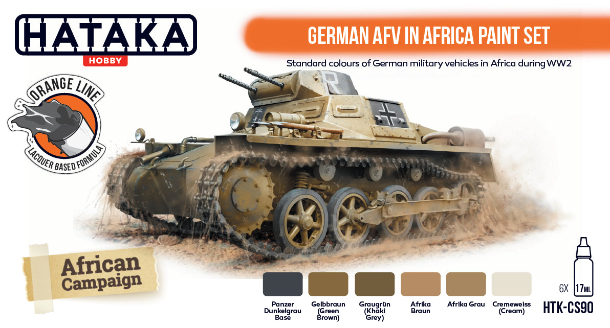Hataka (orange line) German AFV In Africa paint set