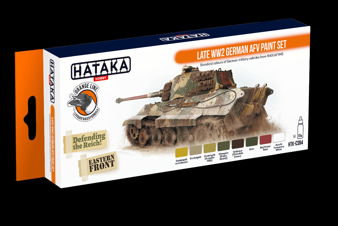 Hataka (orange line) Late WW2 German AFV paint set