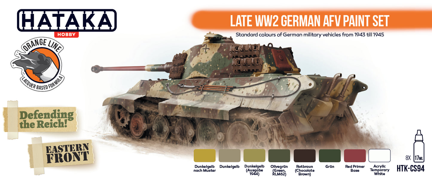 Hataka (orange line) Late WW2 German AFV paint set