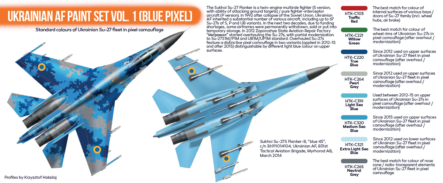 Hataka (Orange Line) Ukrainian AF paint set volume 1 (blue pixel)