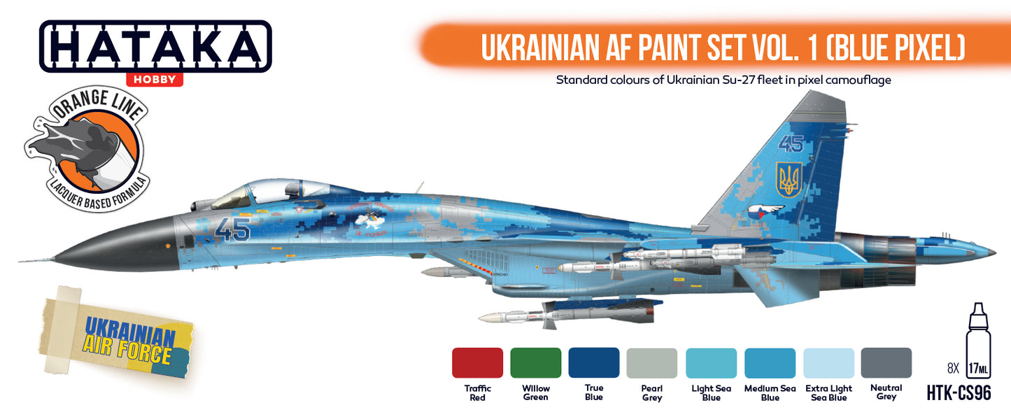 Hataka (Orange Line) Ukrainian AF paint set volume 1 (blue pixel)