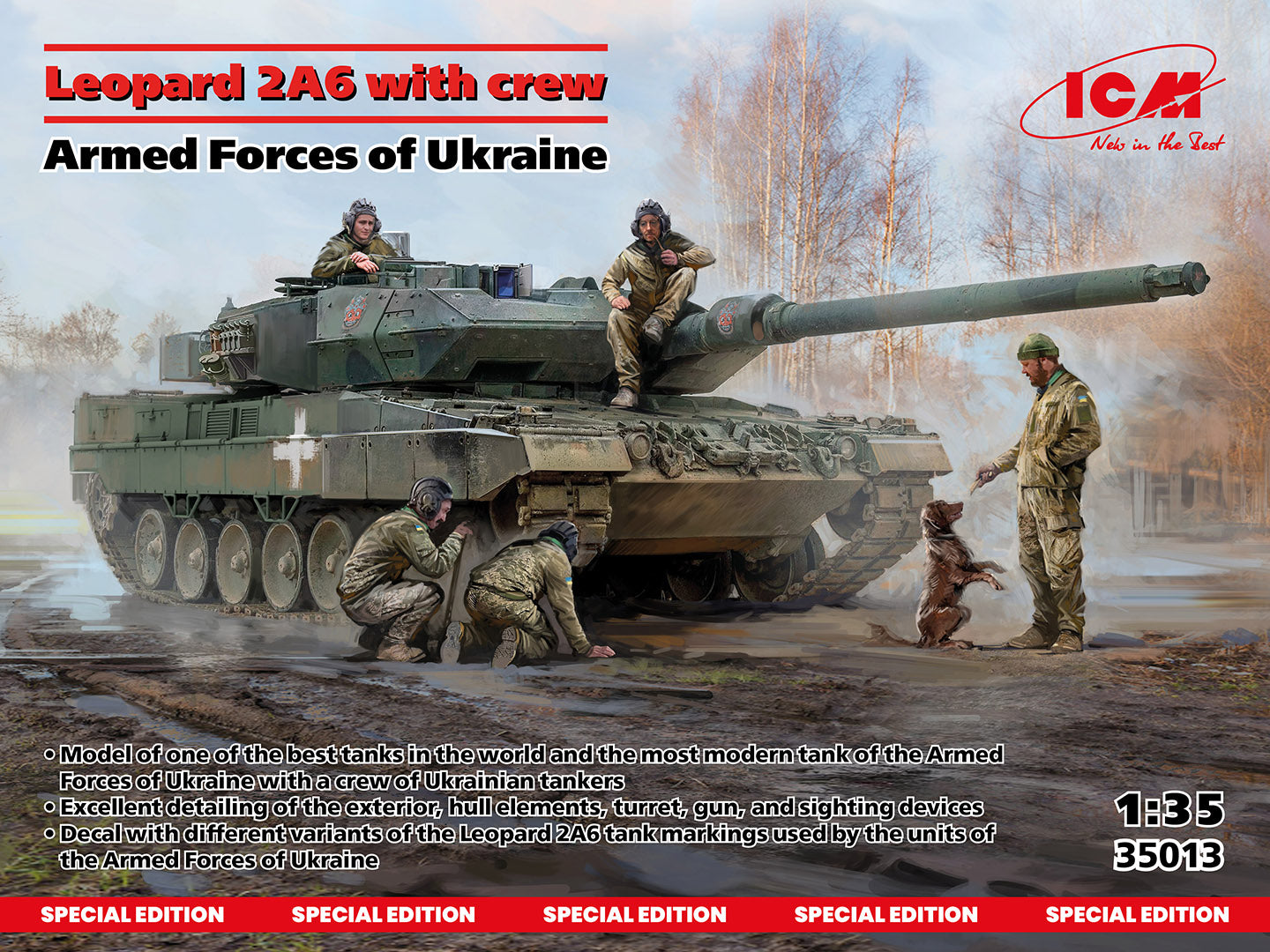 ICM 1:35 Leopard 2A6 with Crew. Armed Forces of Ukraine