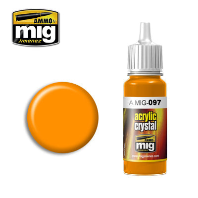 Ammo Mig Acrylic Paint Crystal Orange 17ml
