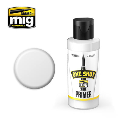 Ammo Mig Acrylic Paint White One Shot Primer 60ml