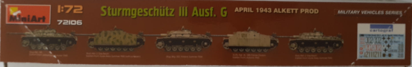 MiniArt 1:72 Sturmgeschutz III Ausf. G Model Kit